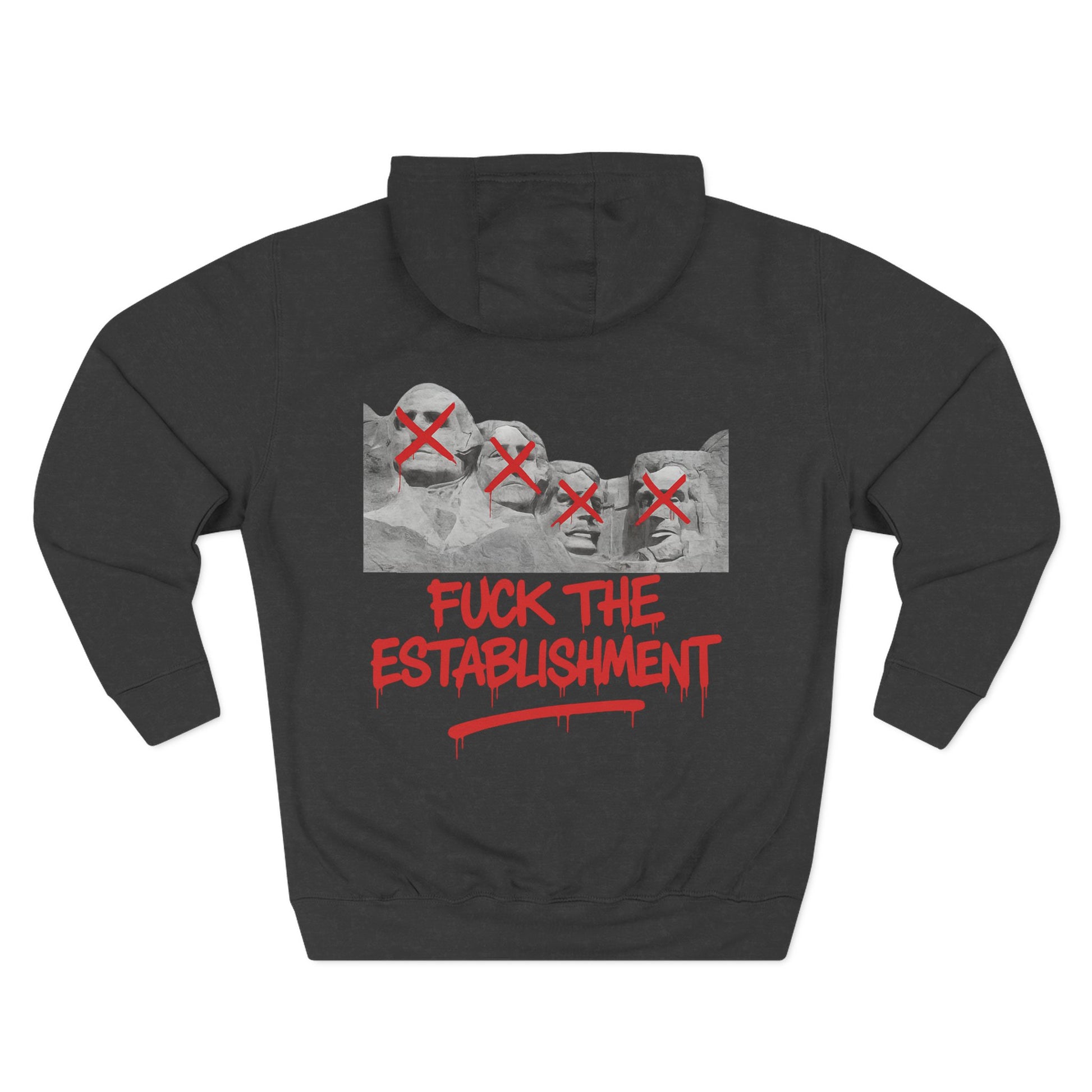 “Fuck the Establishment” Hoodie – Charcoal Heather