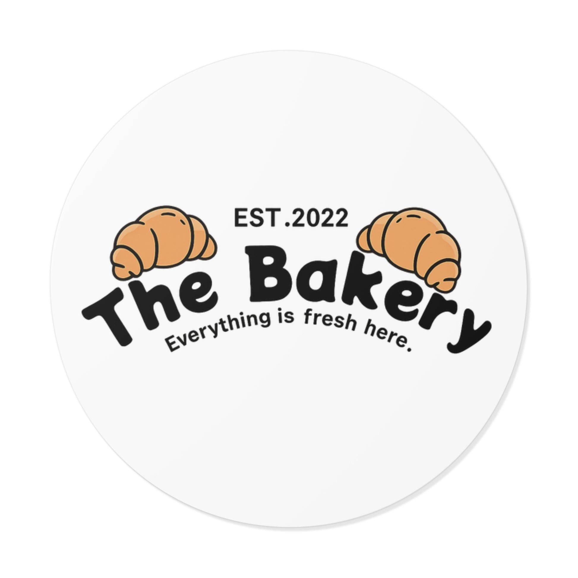 The Bakery Round Vinyl Stickers