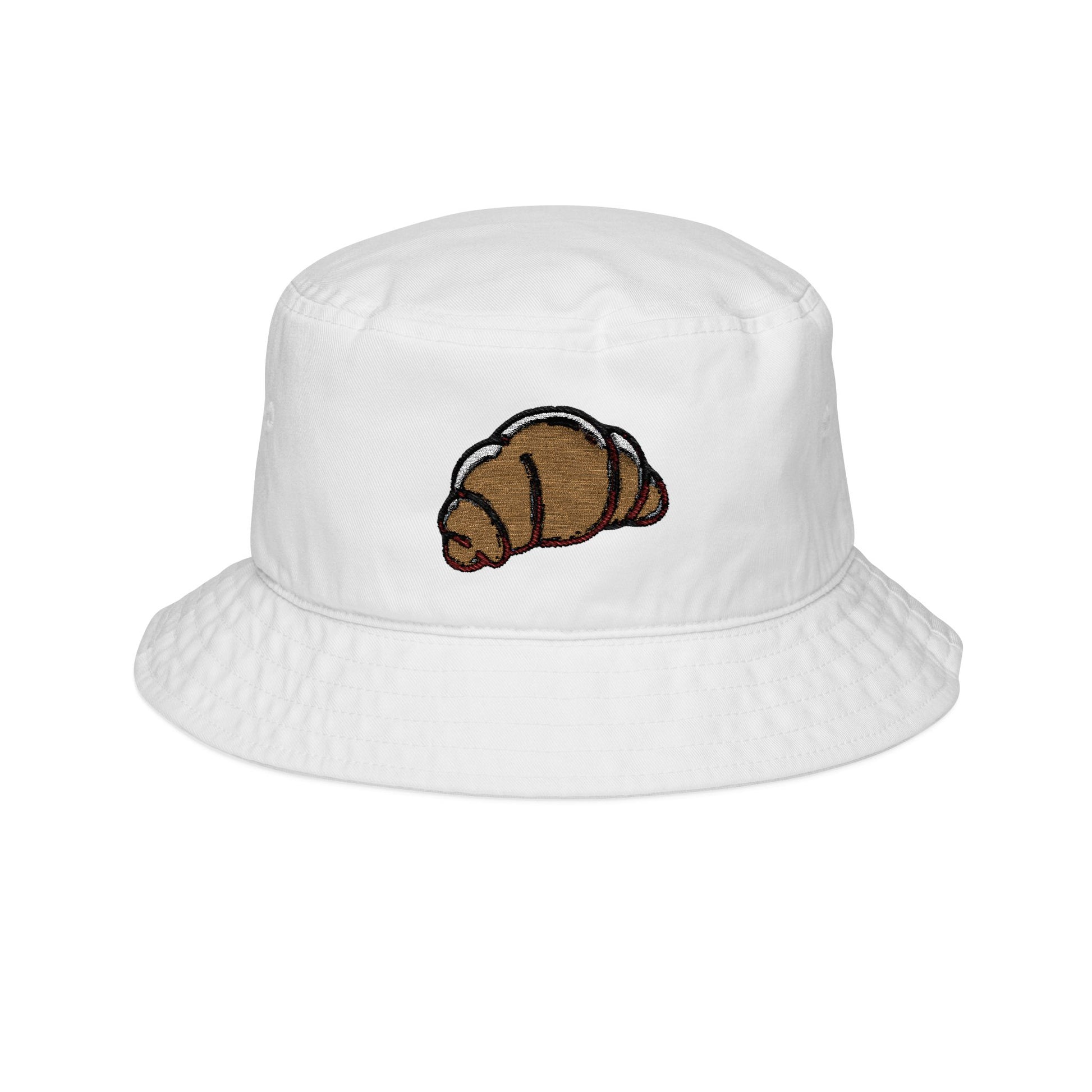The Classic Croissant Bucket Hat – White