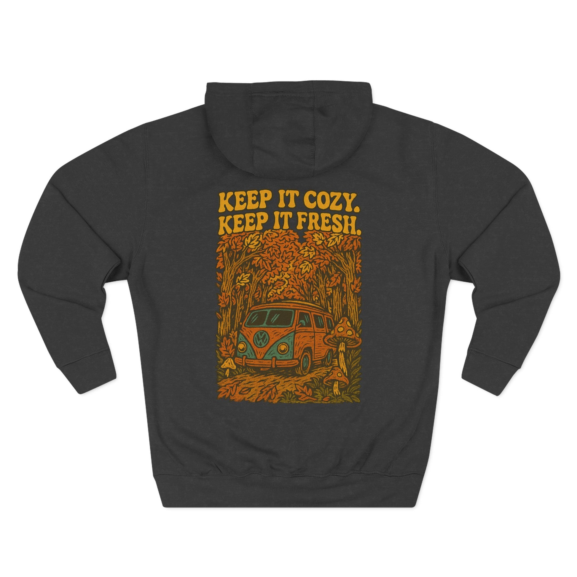 "Keep It Cozy, Keep It Fresh" Hoodie - Charcoal Heather